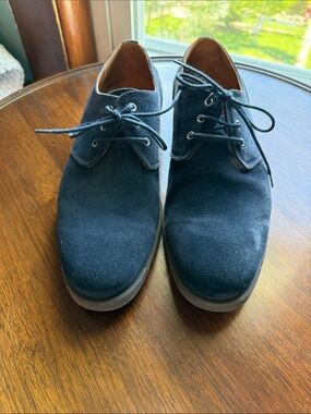 HEYRAUD Paris Men's Classic blue Suede Lace-Up Shoes -